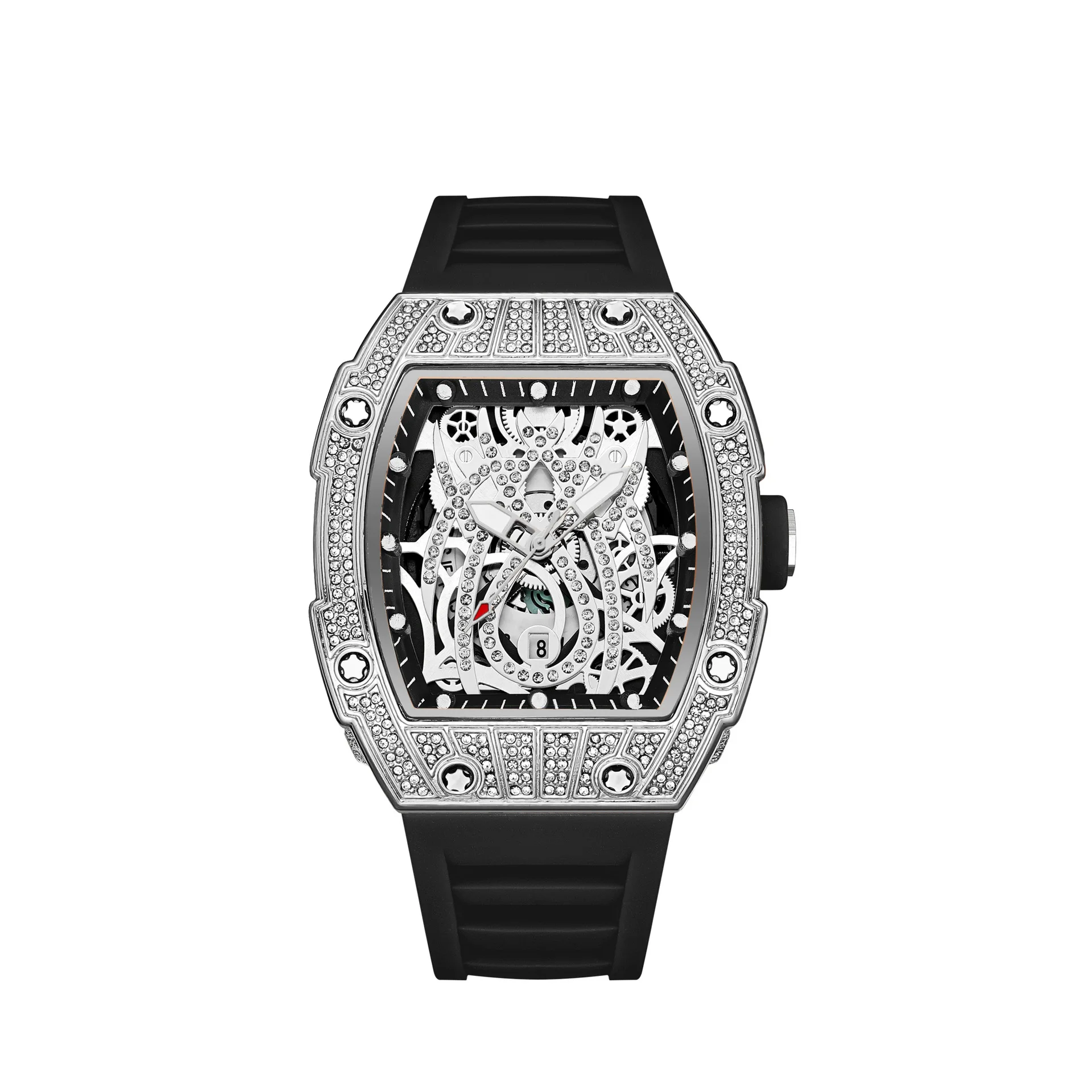 고품질 패션 토노형 풀 다이아몬드 각인 쿼츠 시계 남성 - Luxury Watch Engraving 리뷰 및 가격