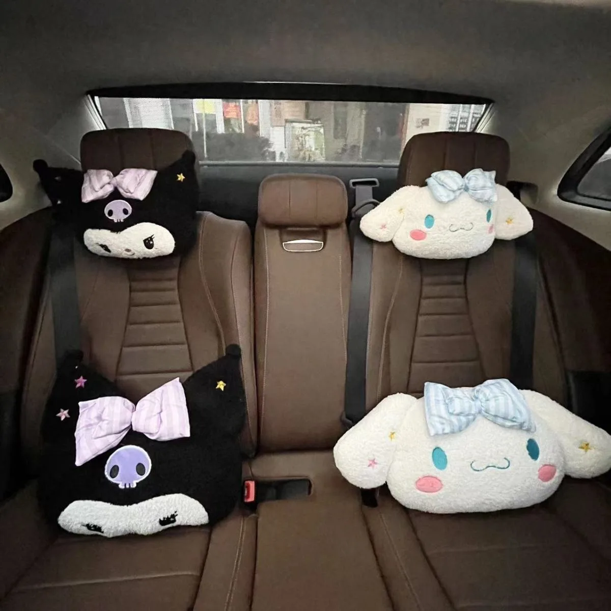 

Sanrio Kuromi мультфильм милая подушка для автомобильного сиденья подушка для шеи поддержка талии автомобильная спинка Kawaii Hello Kitty автомобильные аксессуары интерьер