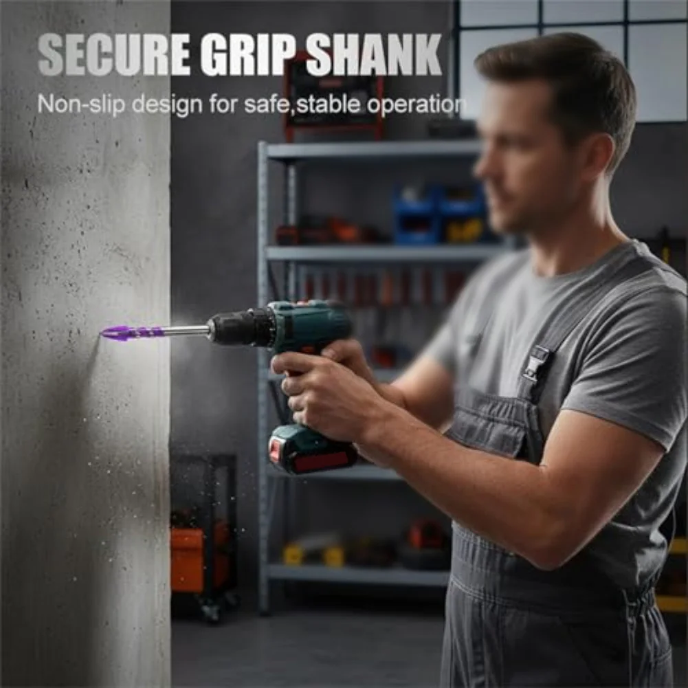 Professional Drill Bit Set for Tiles and Concrete Heavy Duty High Speed Steel Multiple Size Options for Accurate Drilling