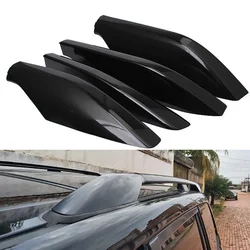 For Toyota Land Cruiser Prado Fj120 2003-2005 2006 2007 2008 2009 Black ABS Roof Rack Bar Rail End Protection Cover Shell 4PCS