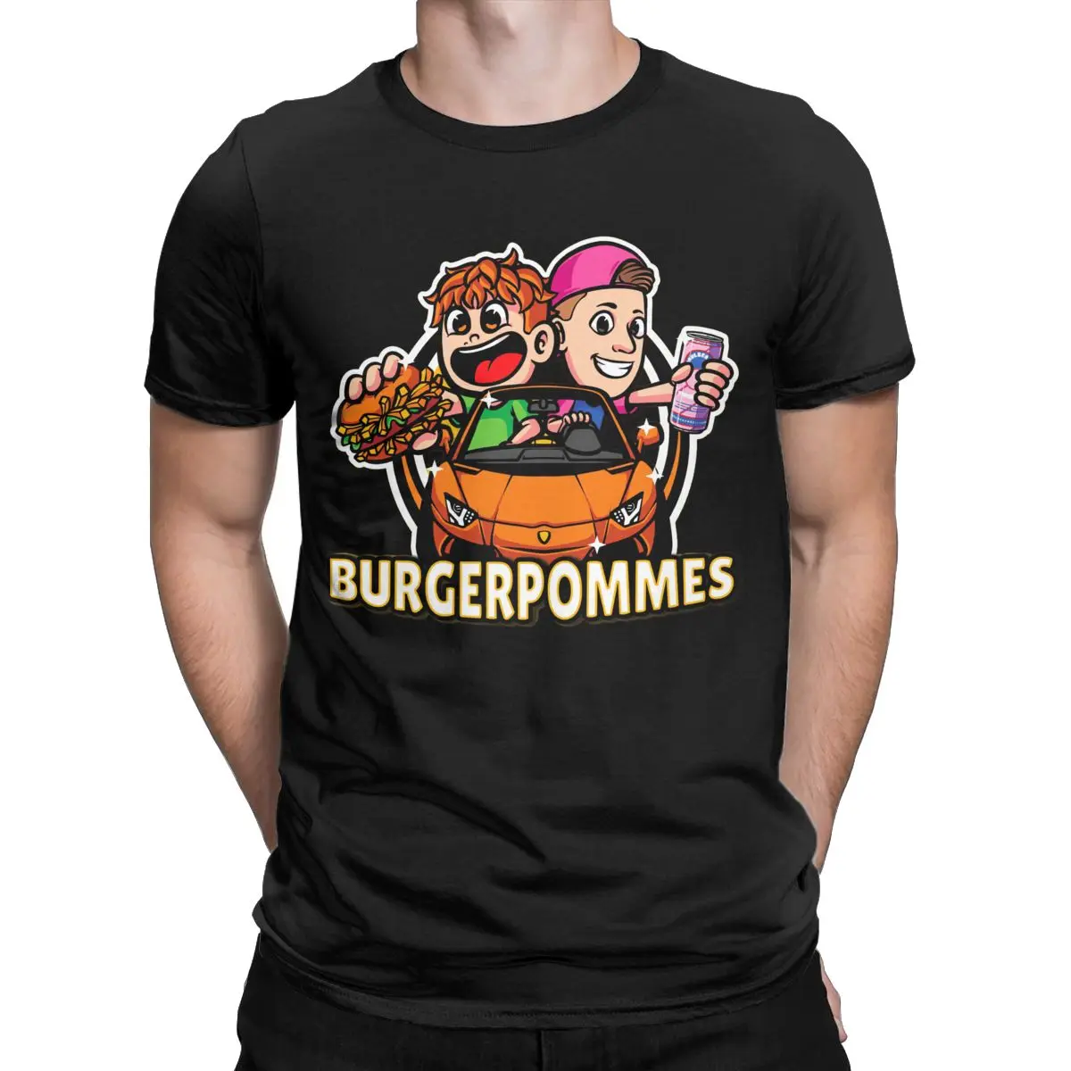 Summer Men Women Burgerpommes ICrimax Cartoon T Shirt Accessories Casual 100% Cotton 2024 New Songs T Shirts Top Tee Clothes