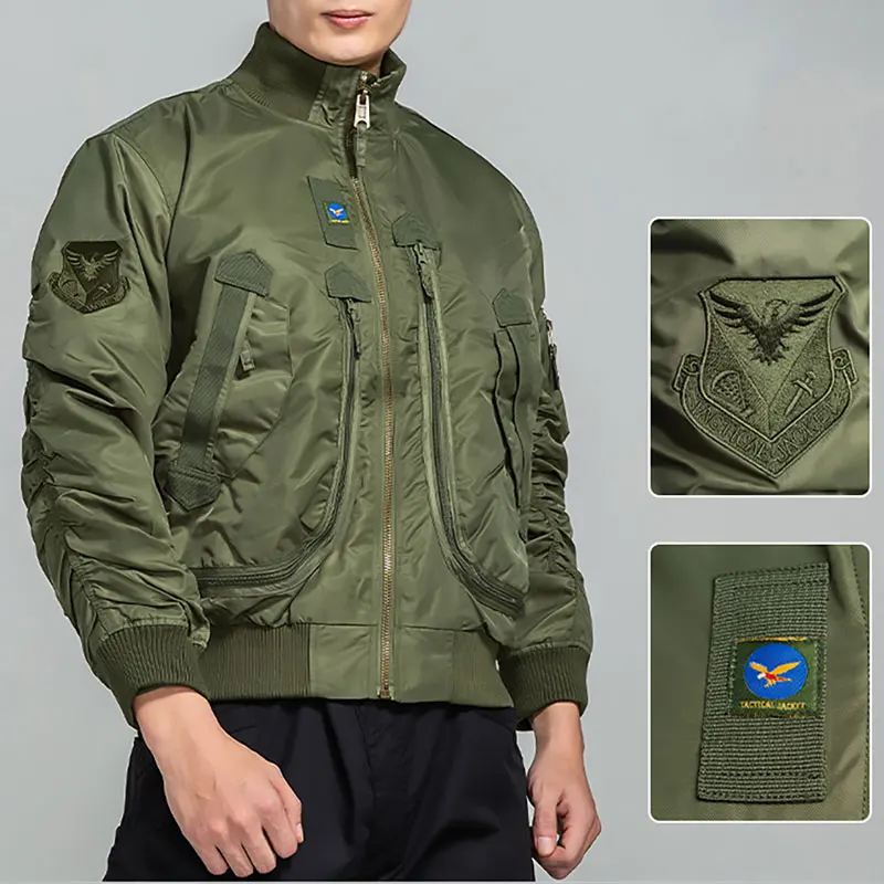 

Men Flight Jacket Bomber Coat Military Men Clothing Air Force One Pilot Baseball Jacket Spring Autumn Windbreaker Outwear 3XL