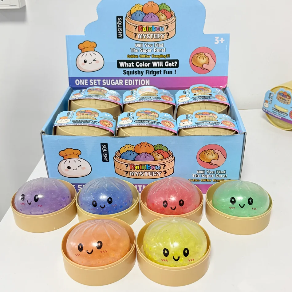Balle anti-stress souple à rebond lent, en forme de boulette, pour la décompression, décoration de bureau et de maison, cadeaux d'anniversaire pour enfants et adultes