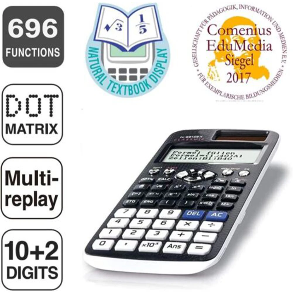 991EX Wissenschaftlicher Taschenrechner Original Digital Großes Display 696 Funktionen für High School University Solar Wissenschaftlicher Taschenrechner