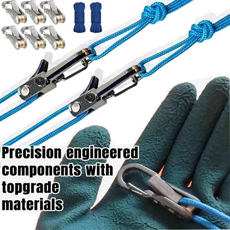 Retractable Rope Tightening Tool And Tensioner Heavy-duty Tie Down Rope For Camping And Outdoor Gear Securing