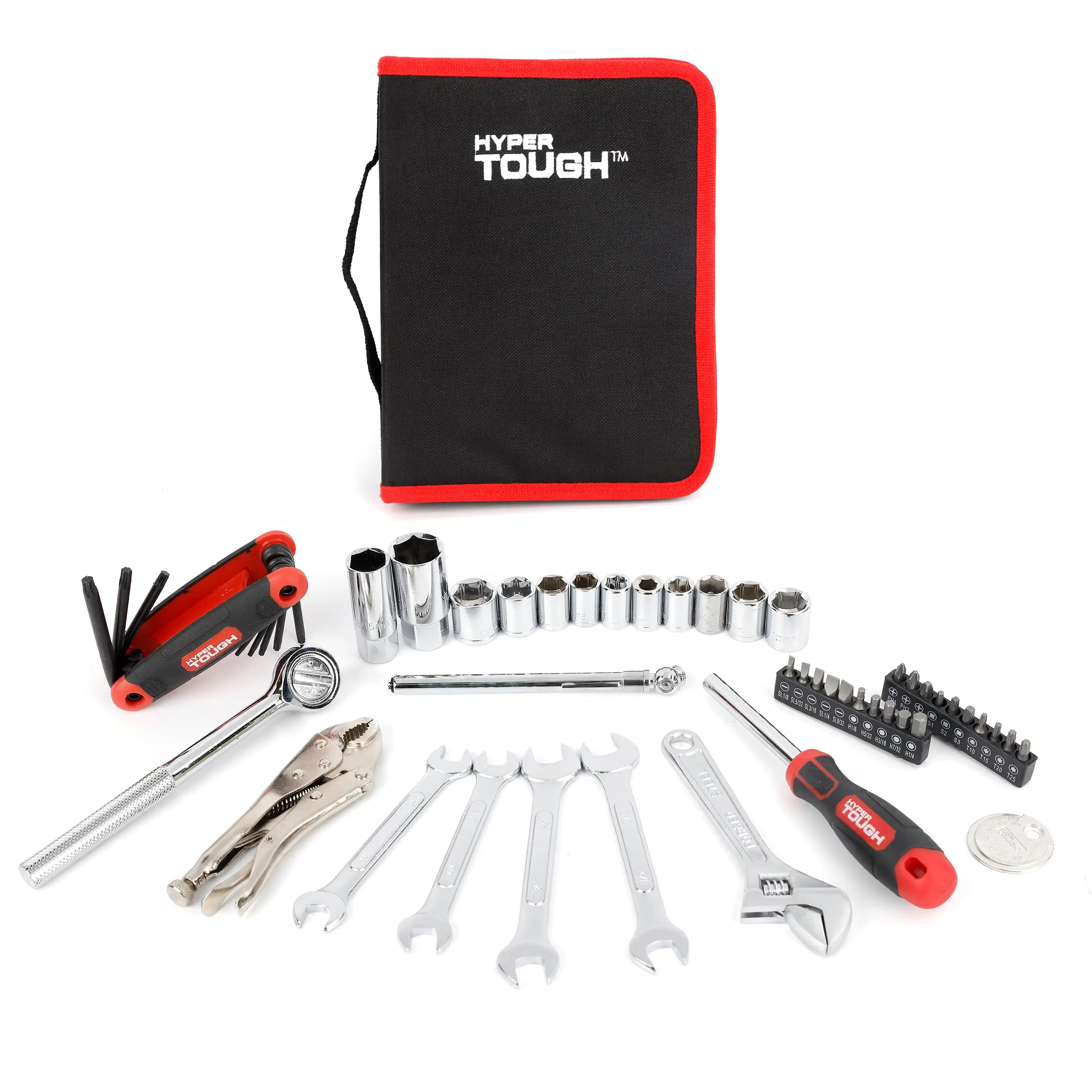 

Hyper Tough 51-Piece Auto and Motorcycle Mechanic's Tool Kit, 4376V