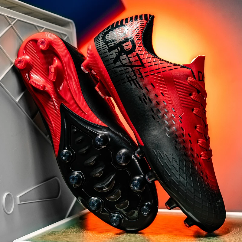 أحذية كرة القدم المهنية الرجال في الهواء الطلق منخفضة أعلى أحذية كرة القدم الرياضية أحذية Ag/Fg المسامير الطويلة التدريب العشب الاصطناعي #4