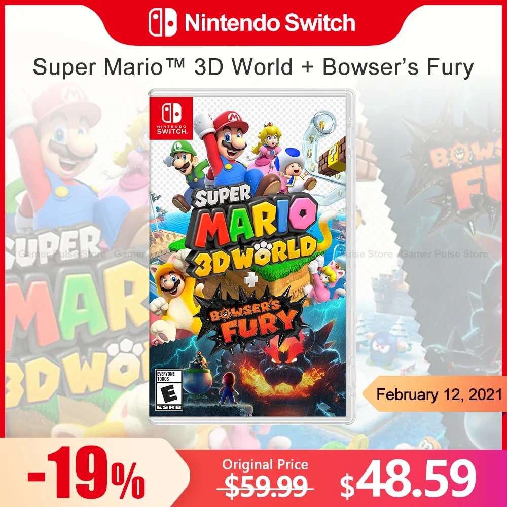 Super Mario 3D World Bowser Fury Nintendo Switch Game Deals 100% Official Original Physical Game Card for Switch OLED Lite