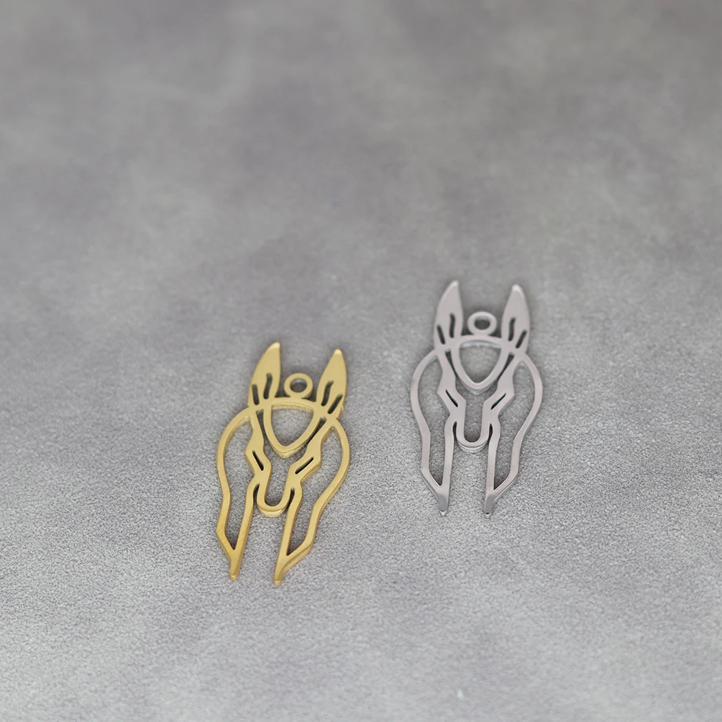 

3pcs/lot Stainless Steel Egyptian Zodiac God Anubis Pendant Charms Fit Necklace Bracelet DIY Jewelry Making Accessories