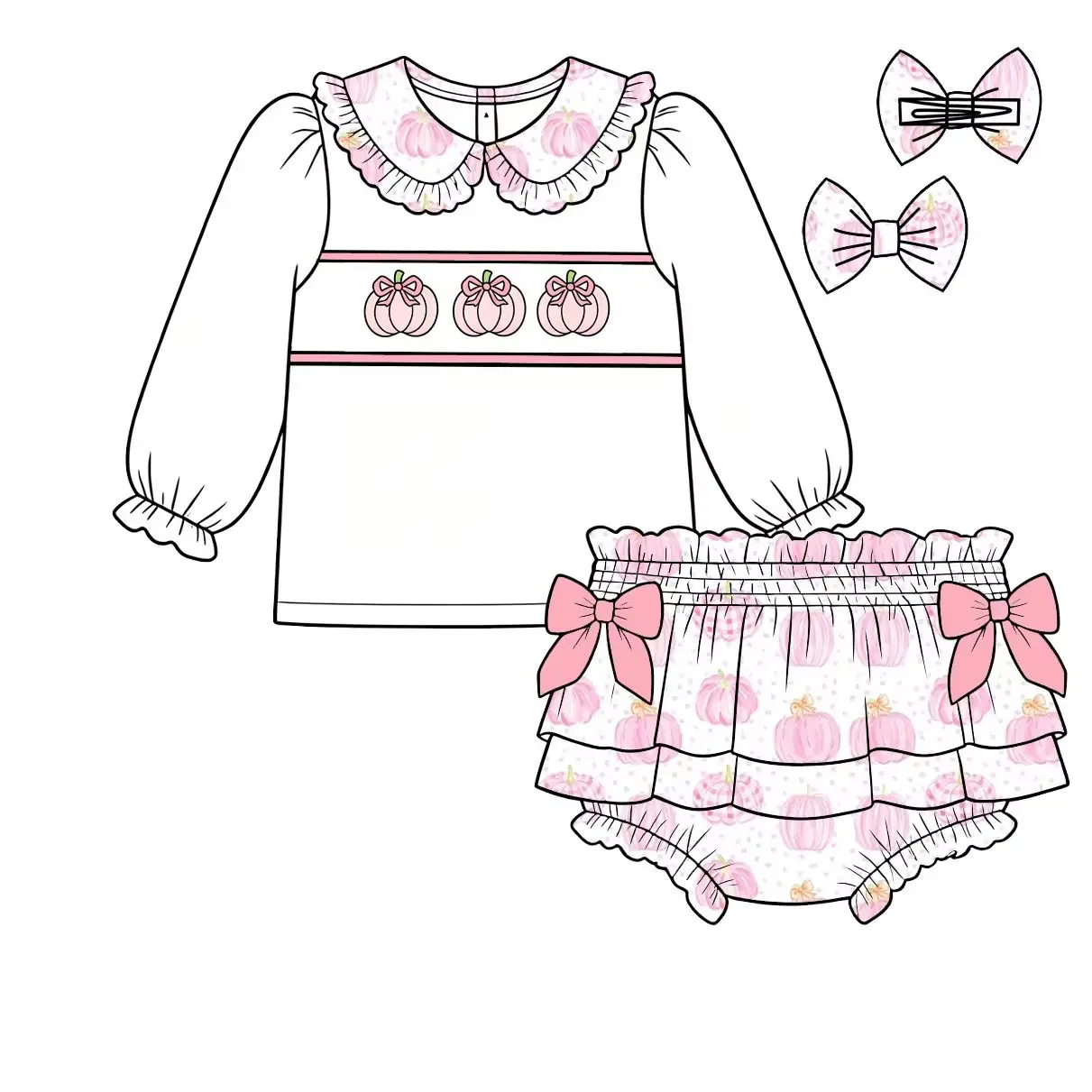 Custom Toddler Boys Girls Pimpkin Outifts Kids Fall Halloween Thanksgiving Jam Pant Set