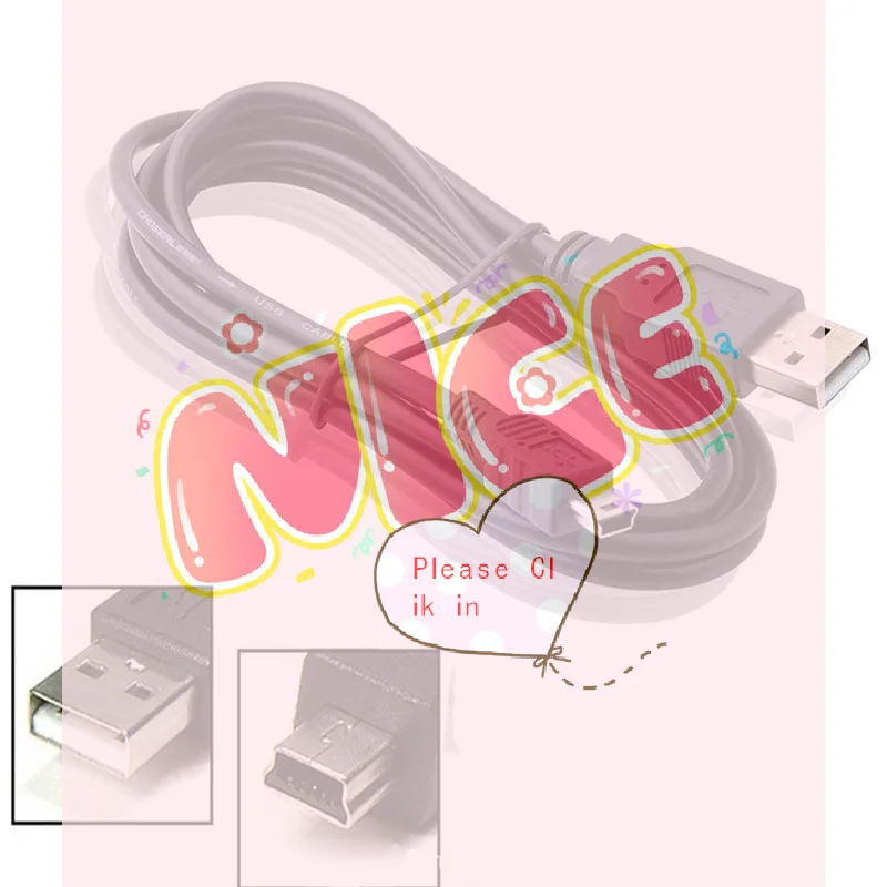 【BA】Trapezoidal Connector Data Cable To Usb 2.0 T-Type Connector Mini 5-Pin Mp3/Mp4 Data Cable