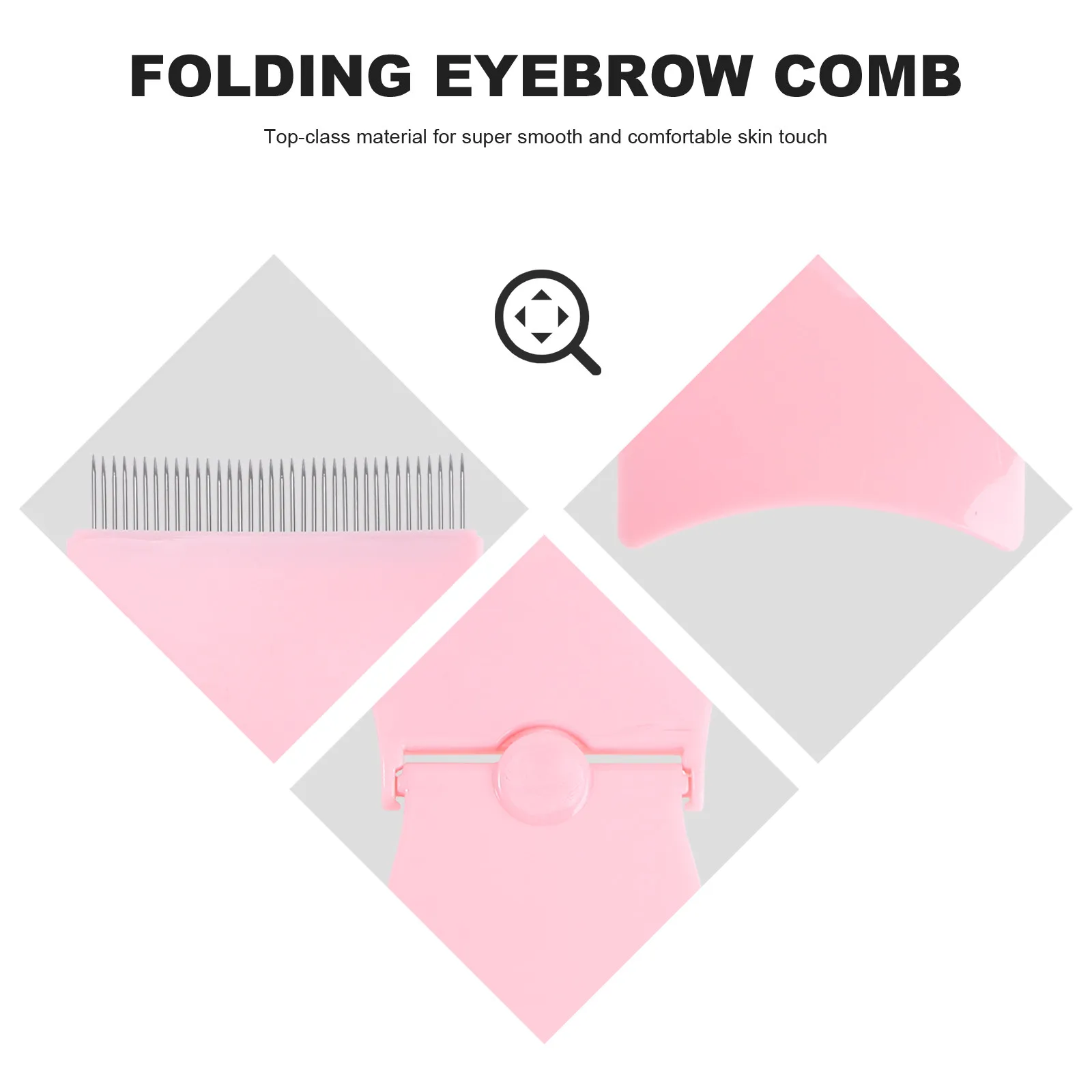 

Набор из 2 складных стальных расчесок-щеток для бровей, портативный инструмент для ухода за бровями, для женщин, для домашнего использования и салонов красоты, легко чистится, высшее качество