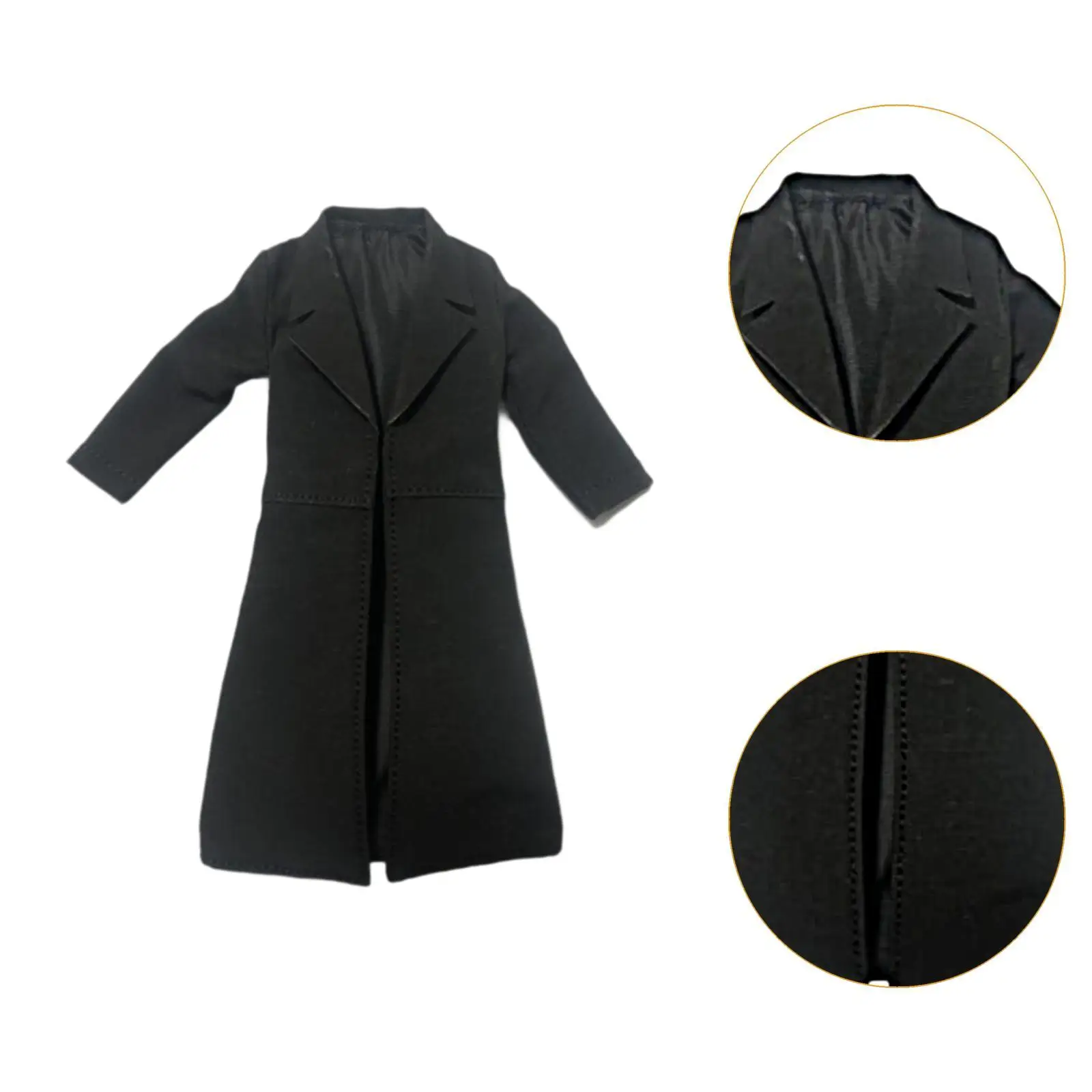 1/12 Scale Trench Coat Costume for 6" Doll Model Female Action Figures