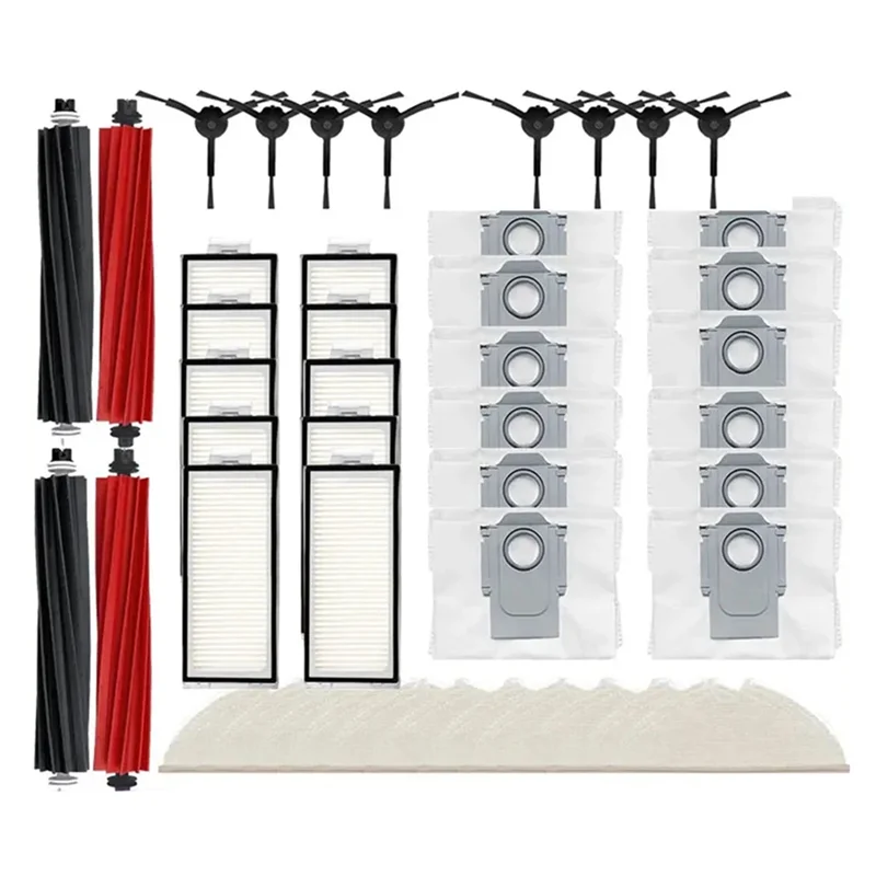 For Roborock Q8 Max / Q8 Max+ Robot Vacuums Main Side Brush Filter Mop Rags Dust Bag Replacement Accessory