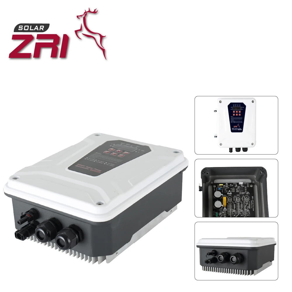 ระบบเครื่องสูบน้ำพลังงานแสงอาทิตย์น้ำ zri ตัวควบคุม MPPT 750W สำหรับเครื่องสูบน้ำพลังงานแสงอาทิตย์ควบคุมระยะไกลและตัวควบคุม