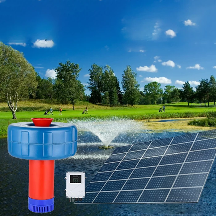 3Inch 72V 1100W DC Solar Powered Pond Aerator Solar Floating Pond Oxygenator Pump for Fish Pond