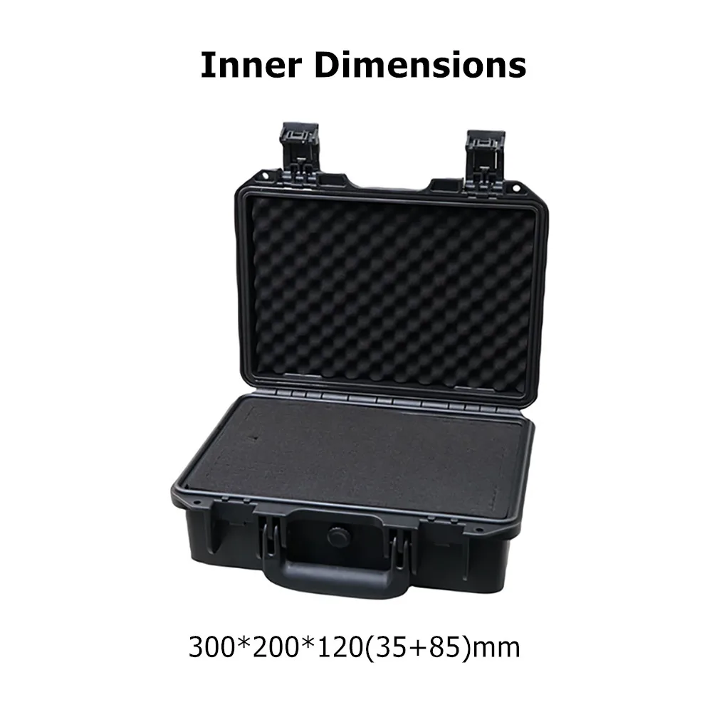 Plastic Case Tool Case With Foam Internal 300x200x120mm Tool Box IP67 Waterproof Outdoor Toolbox Hard Case For Drone Camera