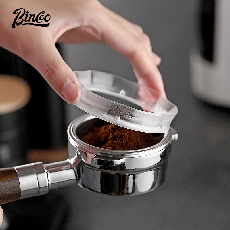 Bincoo Coffee Machine Handle Magnetic Powder Ring Transparent Frosted Grinder Anti-Flying Powder Ring 51/58mm