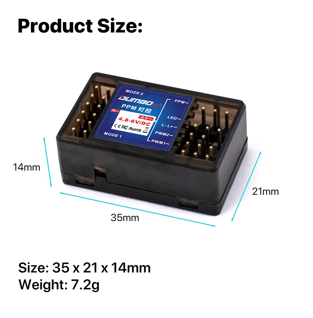 DUMBORC PPM-Lichtsystem PPM DC4.8-6V, kompatibel mit verschiedenen Upgrade-Teilen für LED-Leuchten