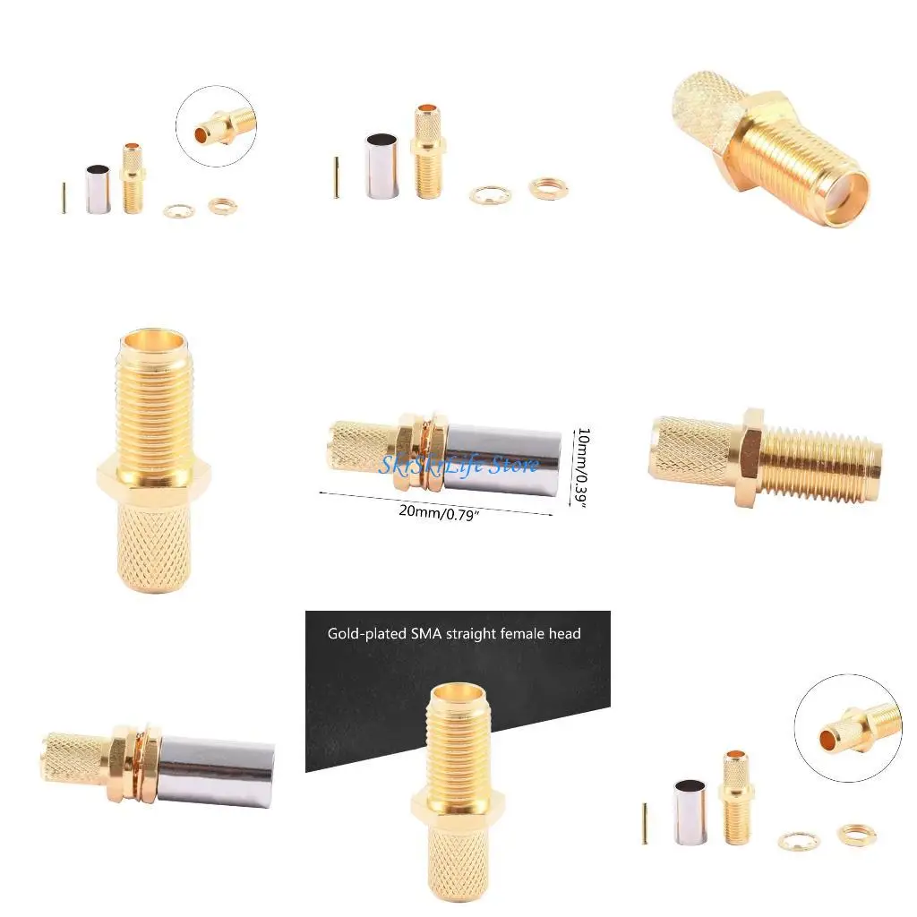 

E65E Premium SMA Socket to LMR240 Coaxial Cable Plug Converter for High-Frequency Applications