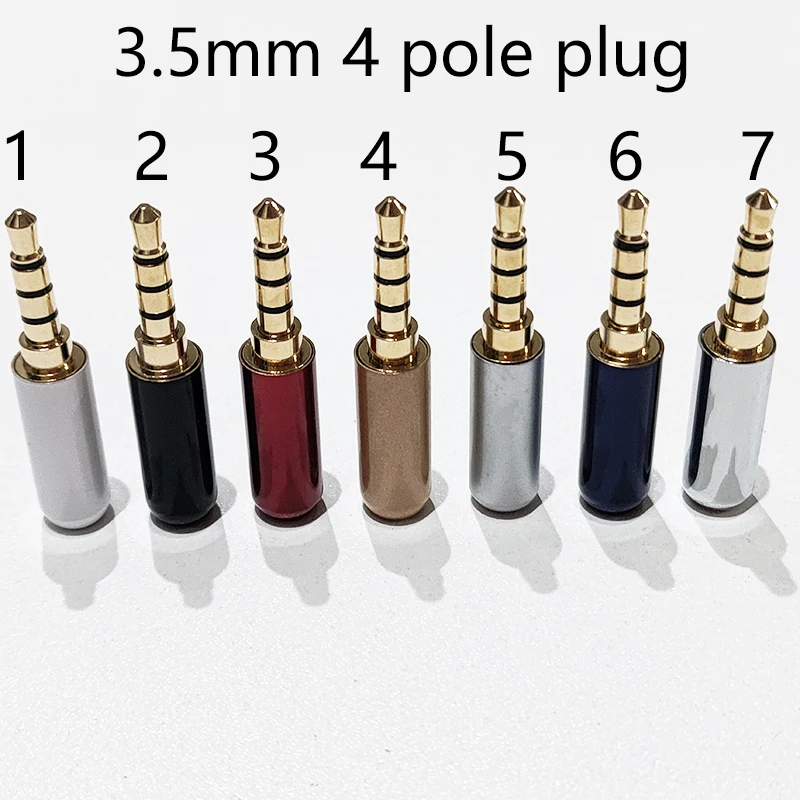 4PCS Gold Plated 1/8