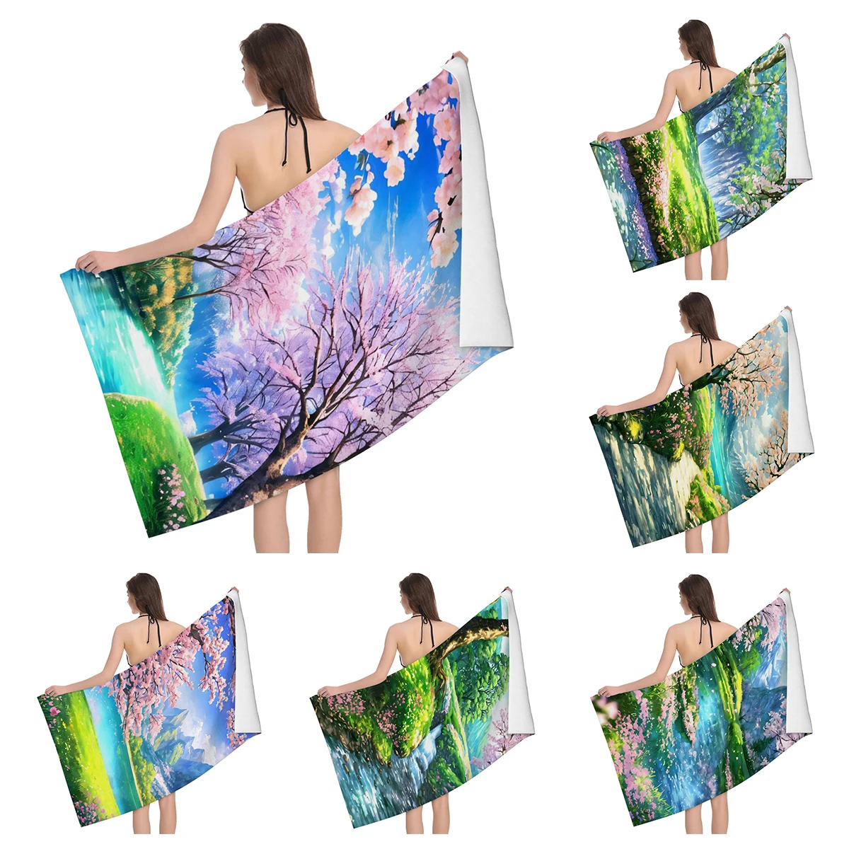 Home bath towels for the body towels Natural Animal Style bath quick drying microfiber beach towel man women large sports towel