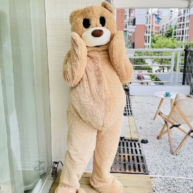 Dancing Bear Mascot Costume Funny Bar Walk Cartoon Doll Suit Headwear Teddy Bear Interesting Decorations