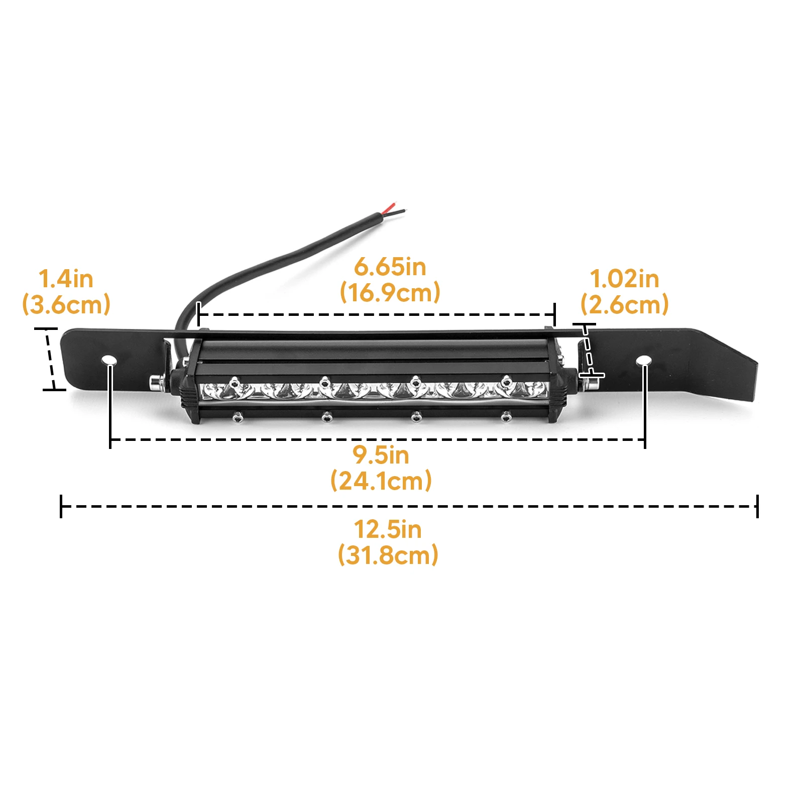 Fit for 2019+ 5th Gen Dodge Ram 1500 2pcs 6in 2800LM Slim Single Row Straight Light Bar Recessed LED Grille Light Kit