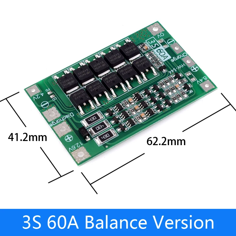 2S 3S 4S Li-ion lithiumbatterij 18650 Laderbeschermingskaart BMS 20A 25A 40A 60A Verbeter de balans met balans voor boormotor