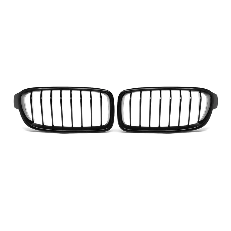 Glossy Black Grille กันชน Racing Grills ใช้งานร่วมกับ 2012-2018 BMW 3 Series F30 320i 328i ด้านหน้ากระจังหน้า Auto Body Kit