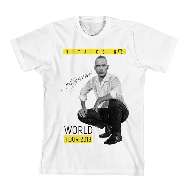 World Tour 2019 Eros Ramazzotti T-Shirt Klassisch Weiß Herren S 5XL 1J0194