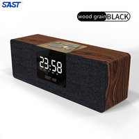 HIFI Sound Quality Double Alarm Clock Bluetooth Speaker Portable Subwoofer Computer Speakers Wireless Card Boombox Music Center