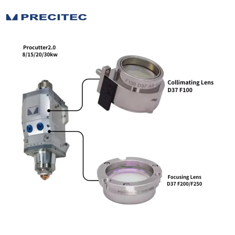 

Precitec Original Focus Lens Laser Collimating Lens Assembly D37 F100 F200 For Precitec Procutter1.0 Laser Cutting Head
