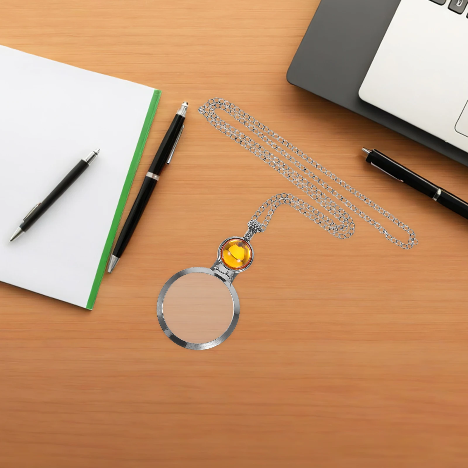 

Magnifying Glass Necklace Holiday Necklaces for Women Book Magnifier Magnification Lens Pendant Loupe Unique Chain