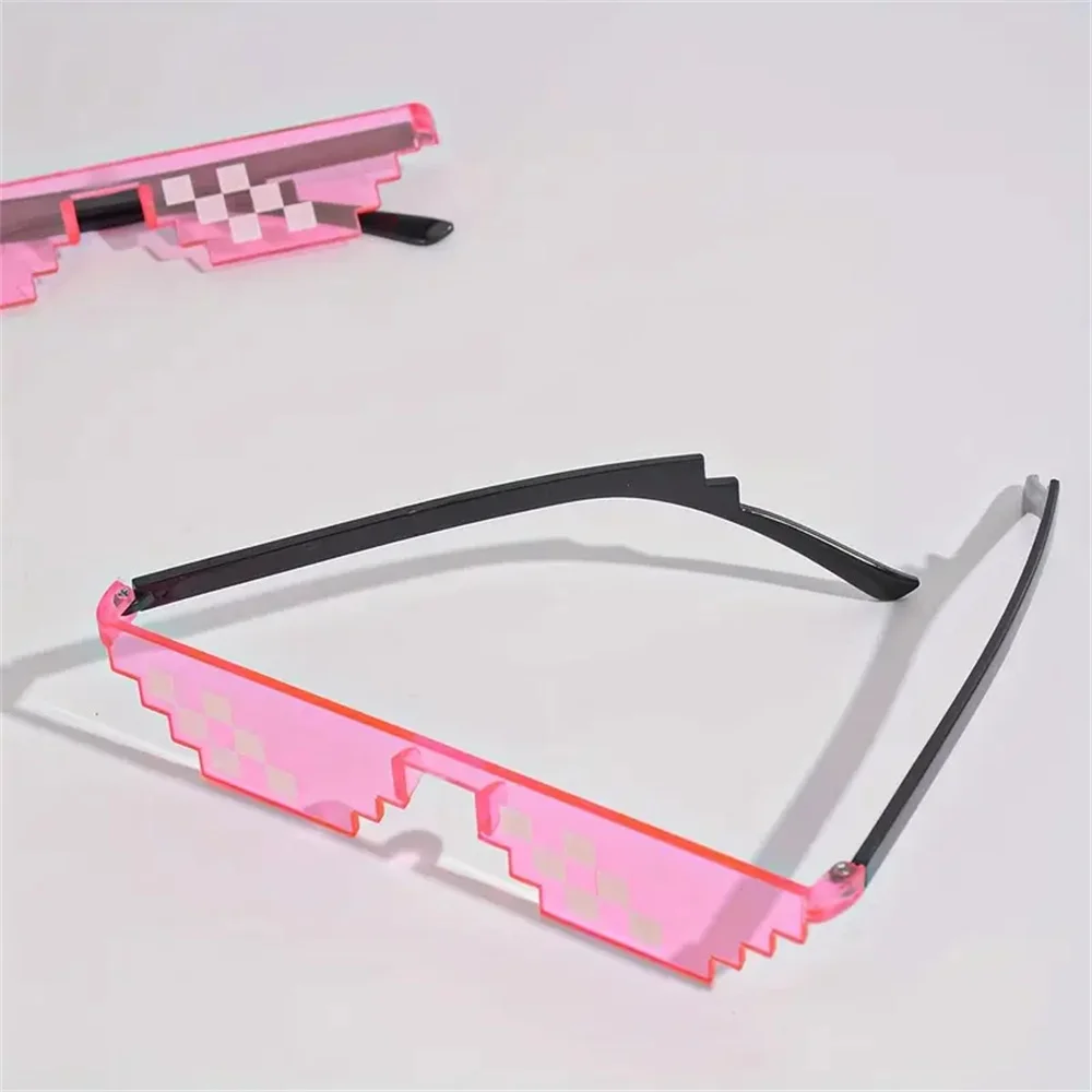 Mosaik Lustige Party Brille Festival Party Foto Requisiten Anime Pixel Brille Pixelated-Meme Gamer Dekor Bevorzugung Lustige Kreative Geschenke – Detail 18