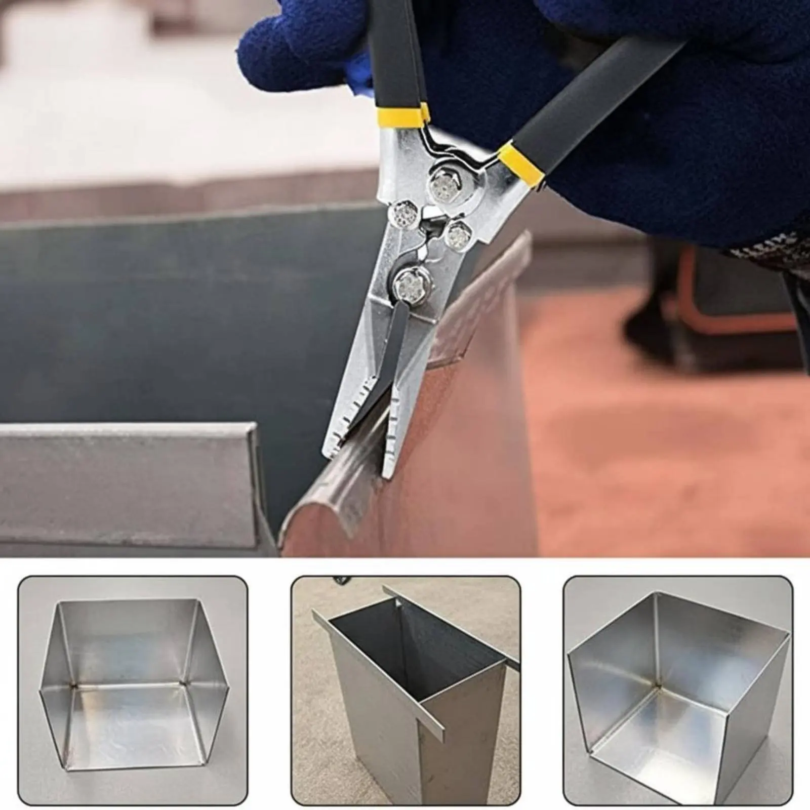 Hand Seamer Easy to Use Metal Sheet Folding Pliers Rim Bending Tool Sturdy-Duty Long-Lasting for Roofers, Construction Site view 6
