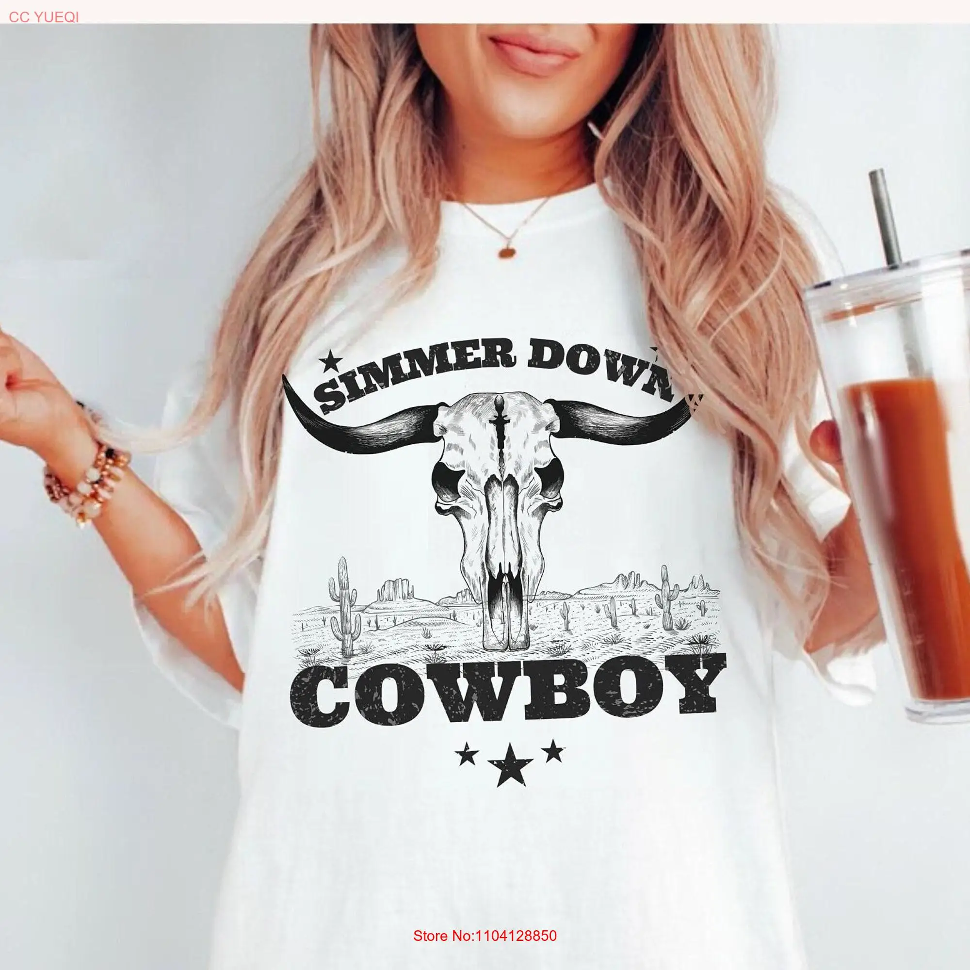 Coastal Cowgirl T Shirt Simmer Down Cowboy Western dress Rodeo Yeehaw Country Girl Comfort Colors long or short sleeves