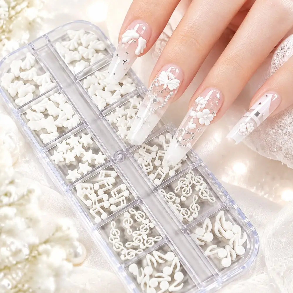 12Grids Enchanted Fairy Nail Art Decorations Magical Wing Star Note DIY Fantasy Manicure Decor for False Acrylic Nails Party Kit