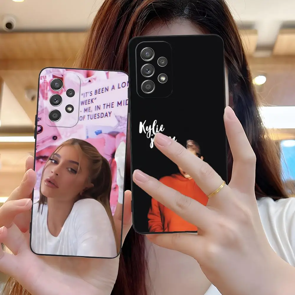 Kylie Jenner Mobile Cell Phone Case for Samsung Galaxy M55 54 42 35 34 33 32 23 22 15 14 13 12 F55 5G Colorful Cover Pretty