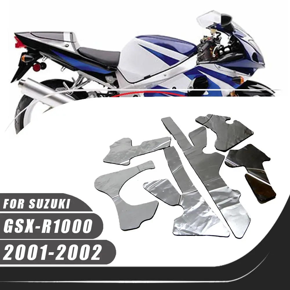 

Motorcycle Accessories Pre-Cut Belly Fairing Heat Shield Mat Insulation Protection For 2001-2002 Suzuki GSX-R1000 GSXR1000 2002