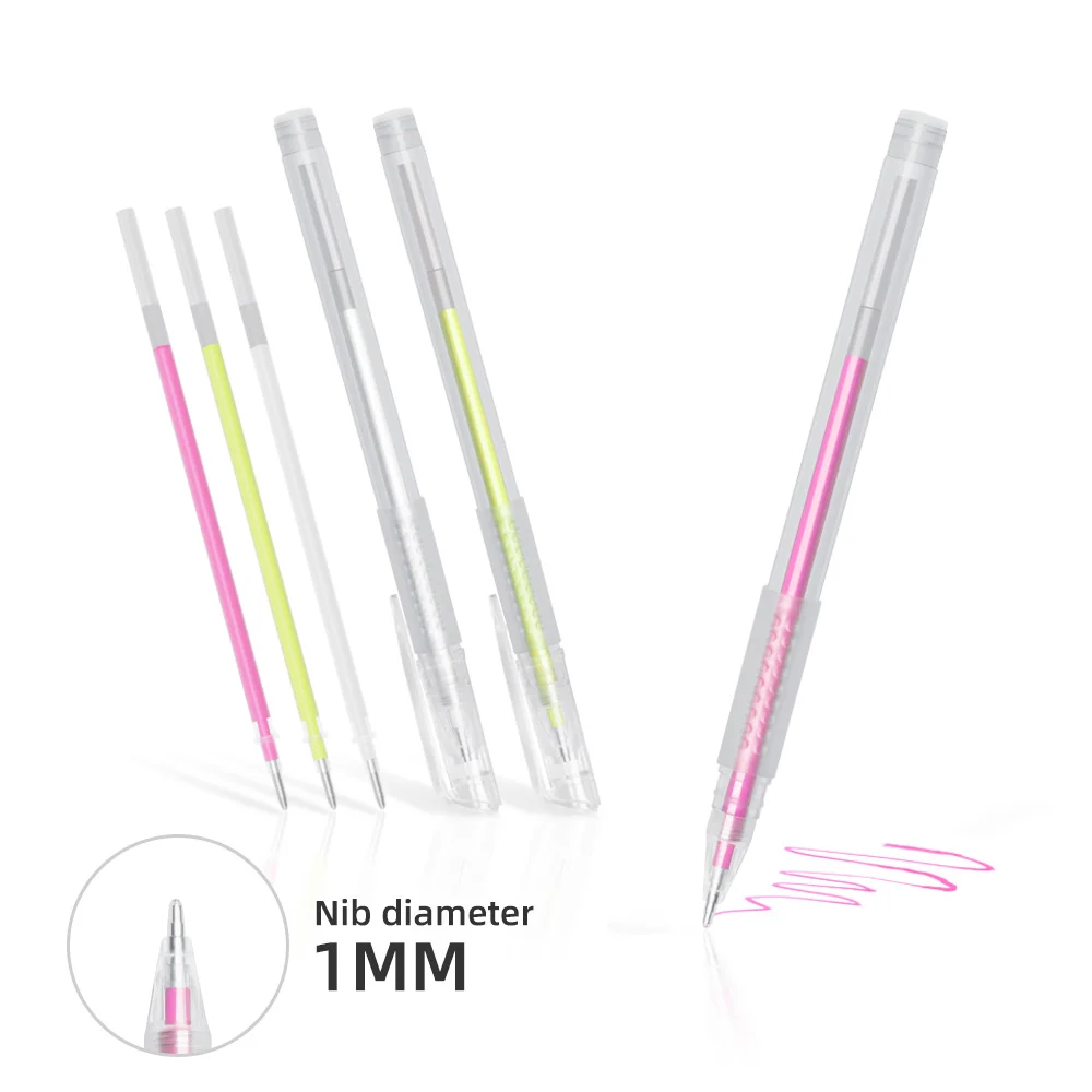 Stylo marqueur de tatouage pour sourcils et lèvres, 1mm, stylo marqueur fluorescent, recharges remplaçables pour Microblading, outil PMU pour Scribe des lèvres et des sourcils