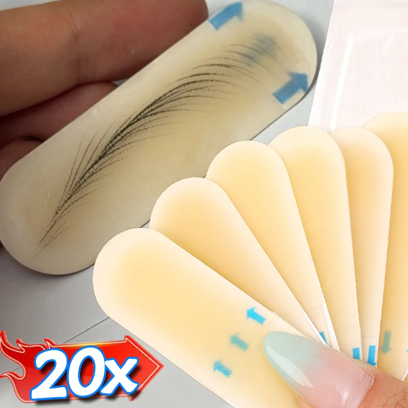 Overdrachtpraktijk Wenkbrauw Tattoo Sticker Echte bediening Oefen Brow Permanente siliconen Tattoo Training Wenkbrauwbeschermingstool