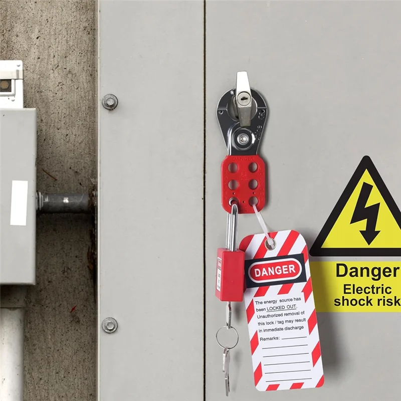 

Lockout Tagout Kit Electrical-Group Lockout Haspstags,Lock Out Industrial Tools 2 Key Per Lock For Facotory Protect Safe Durable