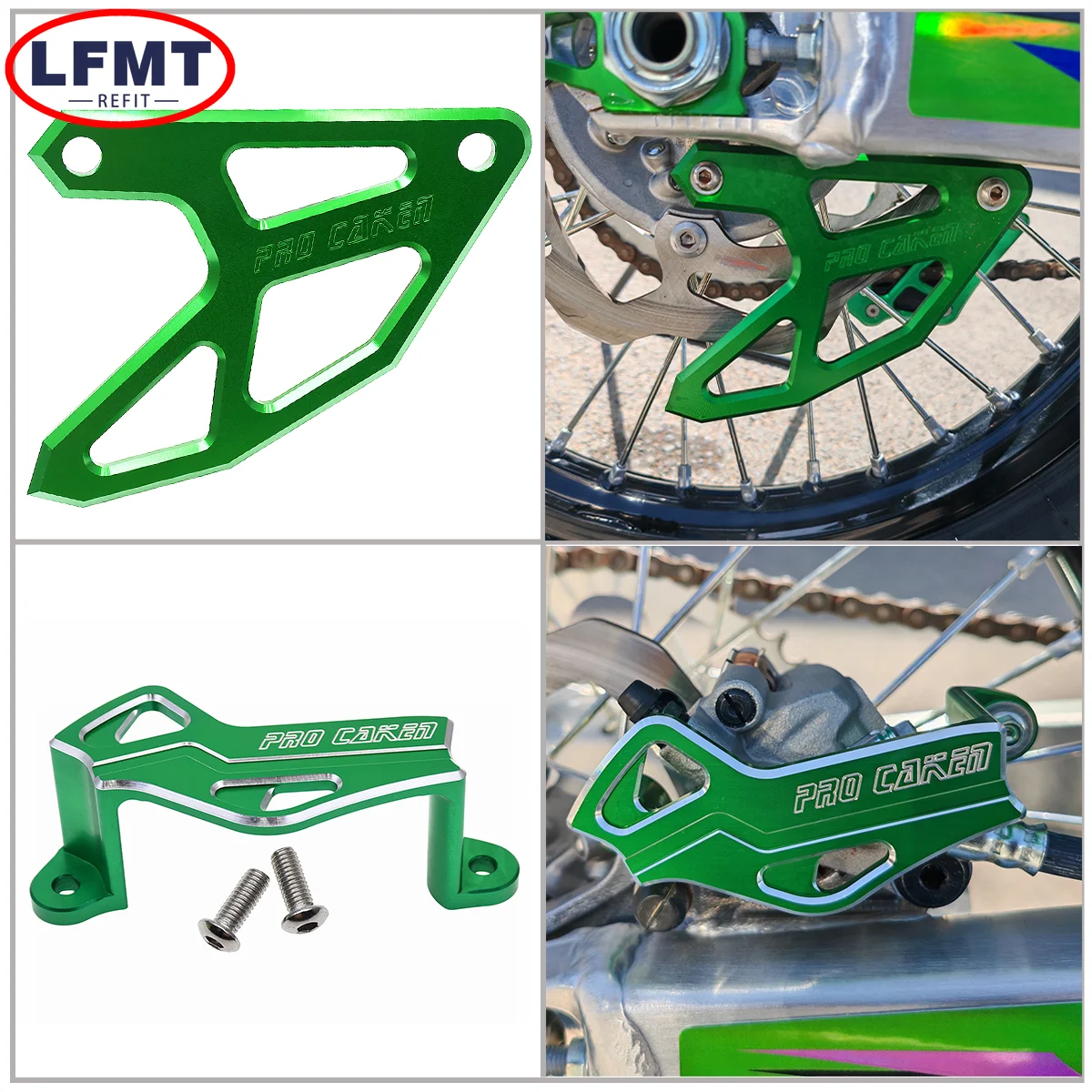 لكاواساكي KX250F450F 250F دراجة نارية الفرامل الخلفية الفرجار قرص فرامل الحرس حامي غطاء KLX450R KLX 450R 2006-2018 موتوكروس #6