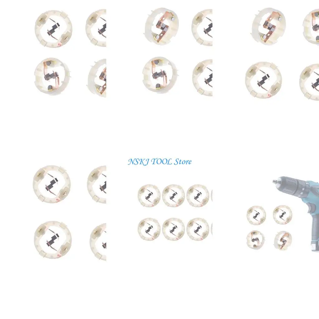 

L8RC 8pcs Держатель углеродной щетки Двигатель углеродная щетка углеродная щетка Электрическая буровая оболочка для замены rs550