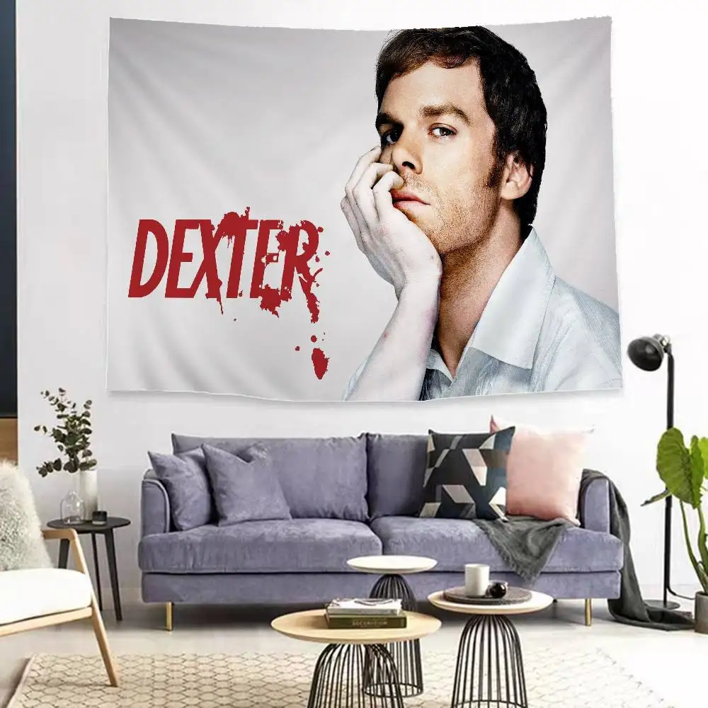 Crime TV D-Dexter Cartoon Tapestry Art Science Fiction Room Home Decor Wall Hanging Sheets
