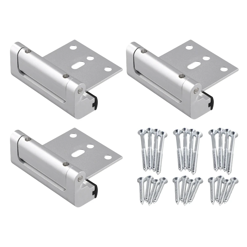 

3 Pcs Door Reinforcement Lock,Aluminium Alloy U Door Reinforcement Lock 3Inch Security Door Lock Home Proof Door Stopper