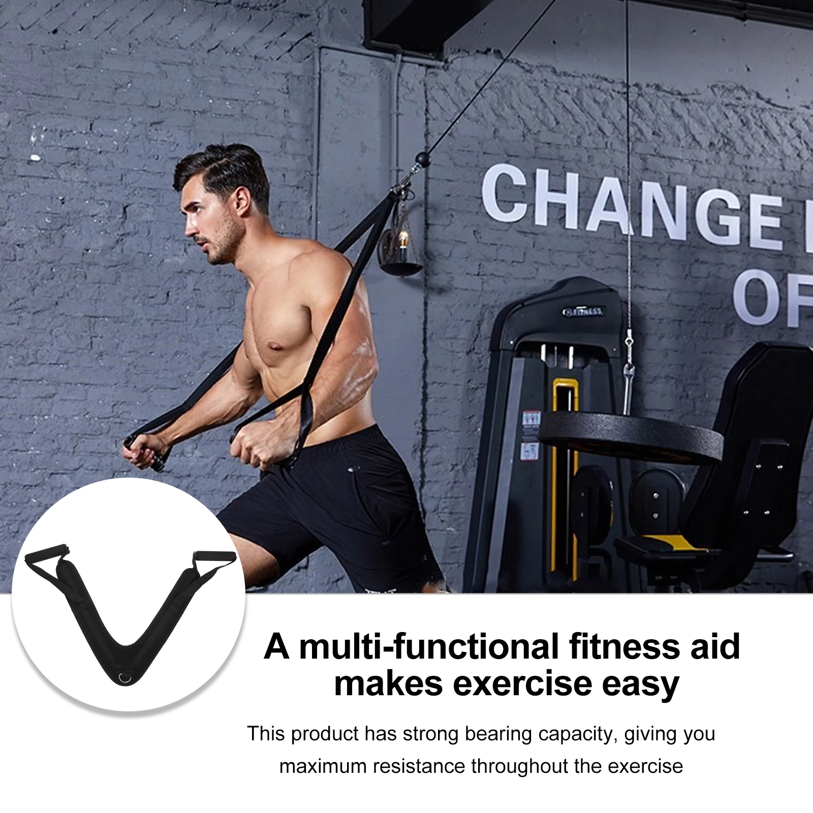 

1Pcs Triangular Shoulder Strap Arm Strength Trainer Muscle Building Fitness Equipment Triceps Workout Training Strap