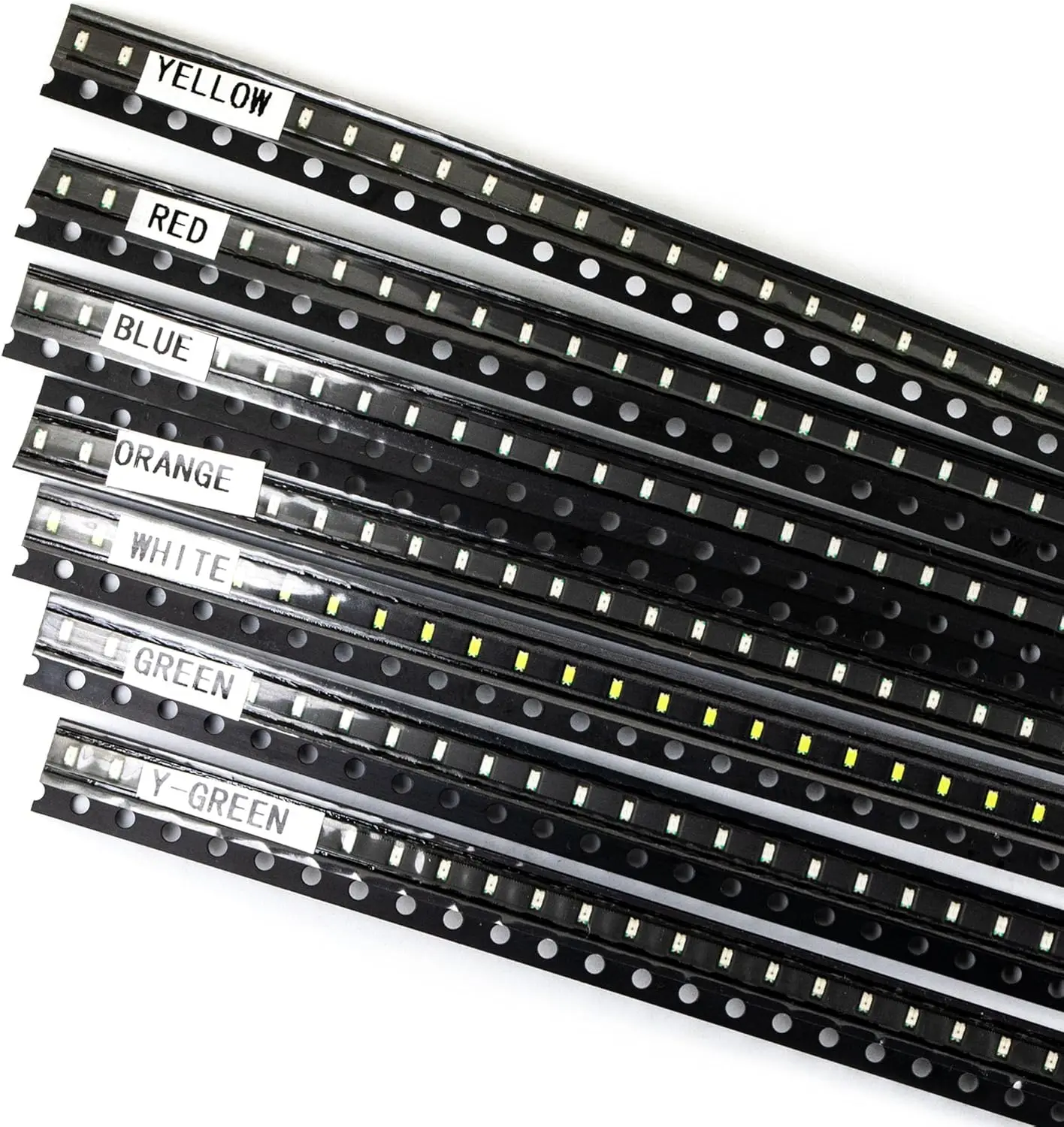 100pcs/set 0805 SMD LED White Red Blue Yellow Green Orange Warm White Pink Purple Light Emitting Diode