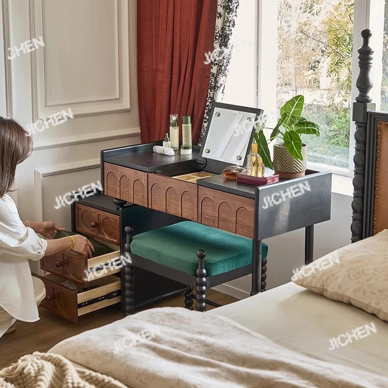 طاولة مكياج فاخرة فاخرة من تأثيث المنزل من Lin's، خزانة دلو مدمجة لغرفة النوم الرئيسية، حديثة #3